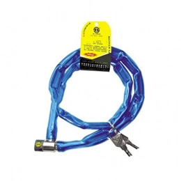 NYKK Accessori Lucchetto Catena da Bicicletta Biciclette Blocco Auto elettrica Blocco Catena a Catena Catena di Blocco Triciclo Blocco Moto Blocco Nero Blu Rosso Catena con Lucchetto (Color : Blue)