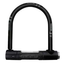 LKHJ Lucchetti per bici Lucchetto con chiave di sicurezza U-lock, Heavy Duty Bike lucchetto di sicurezza con chiave, per porta bicicletta moto bici 7, 6 "x8" nero bicicletta U-lock