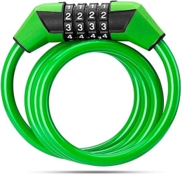 LUZTOL Accessori Lucchetto di sicurezza antifurto per bicicletta lucchetto portachiavi antifurto per catena pesante(Color:Green)