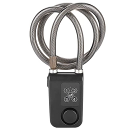 Cyrank Accessori Lucchetto Per Bici, Lucchetto Per Cavo Bici Impermeabile Lucchetto a Combinazione a 4 Cifre Blocco di Sicurezza Antifurto Blocco Allarme Telecomando Wireless 110db Per Bici