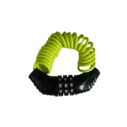 Guddawstraatyi Accessori lucchetto per bicicletta Bicycle Anti-Theft Block PASSWORD Accessori Bike Accessori Key Catena Casco Cavo Blocco cavo addensato Cavo in acciaio Duro combinazione-verde Bibamga ( Color : Green )