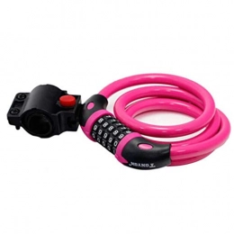 Hadristrasek Accessori lucchetto per bicicletta Bike Block Cassaforte Serrature per computer in acciaio Bicycle Mountain Disc Lock Bicycle Password Cavo Cycling Bicycle Lock-Yellow Catena lucchetto ( Color : Pink )