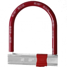 LIUXING-Home Accessori lucchetto Per Bicicletta Blocco per bicicletta a forma di U Accessori da equitazione Moto Blocco del veicolo elettrico a forma di U Adatto Per Biciclette E Motocicli ( Color : Red , Size : 20x15.7cm )