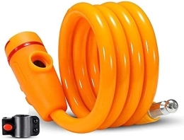 BAFAFA Accessori Lucchetto per bicicletta con staffa di montaggio, dispositivo di sicurezza antifurto in acciaio per ciclismo all'aperto, accessori per attrezzature da ciclismo, 120 cm (colore: verde) (arancione)