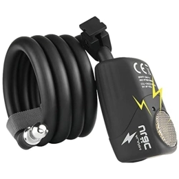 Mgichoom Accessori Mgichoom Antifurto per bicicletta, Cavo antifurto elettronico per bicicletta, antifurto per bicicletta con dispositivo di blocco a chiave con allarme 110DB per mountain bike bici da strada