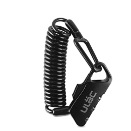 OUSIKA Accessori Mini Bike Lock 1200mm Fold Zaino Casco da bicicletta Lucchetto for cavo for bicicletta Combinazione a 3 cifre Lucchetto antifurto for bicicletta Lucchetto (Color : Schwarz)