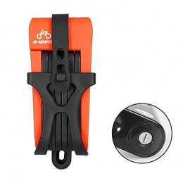 MTCWD Accessori MTCWD Bicicletta Pieghevole antifurto di Blocco Portatile Bike Anti-Idraulico Shear Blocco Adatto a Bicicletta del Motociclo della Bicicletta Cavaliere (Color : Orange)