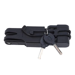 MXBC Accessori MXBC Blocco in Bicicletta Pieghevole in Acciaio berlina Portatile boccone Blocco Cavo di Sicurezza antifurto Combinazione di Mountain Bike Strumenti (Color : Black)