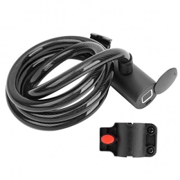 Mxzzand Accessori Mxzzand Elettrico Impermeabile antifurto Bici Lucchetto per Bicicletta Lucchetto in Acciaio Corda Intelligente per Bicicletta all'aperto per Porta di casa