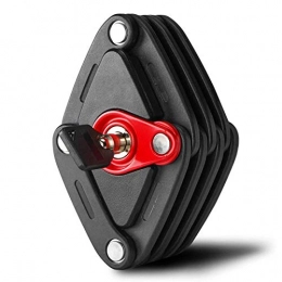 NINI Accessori NINI Bicicletta Pieghevole Cube Lock, estesa Blocco Lega Corpo d'Acciaio della Serratura Pesante, Compatto e Portatile per Biciclette, Mountain Bike, Veicoli ricreativi