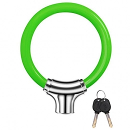 JustSports Accessori Quattro Colori Lucchetto per Bici Lucchetto per Catena per Bicicletta con 2 Chiavi Lucchetto a Catena Antifurto di Sicurezza per il Cancello Della Porta Dello Scooter del Ciclo Della Bi(Color:Verde)