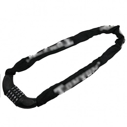 QWEEF Accessori QWEEF Blocco Bici Blocco Universale Bicycle Lock 5 cifre Combination Lock Mountain Bike a Catena Attrezzature e Accessori Accessori per Andare in Bicicletta (Color : Black, Dimensione : 90cm)