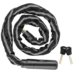 RockBros Accessori ROCKBROS Lucchetto Bici con Chiave, Catena Bicicletta Antifurto in Acciaio, Lucchetto Bicicletta Sicuro Blocco, Robusto Anti-taglio, per MTB Moto Scooter E-bike Cancelli Moto, 120cm x 6mm