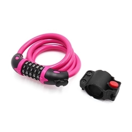 Ruilogod Accessori Ruilogod Bike Bicycle 5-Digital Password Security Combinazione catena catena serratura rosa