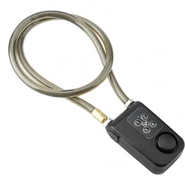 Sanpyl Accessori Sanpyl Lucchetto per Bicicletta, Impermeabile 80 cm con Fune Metallica Lucchetto a Catena con Allarme 110dB Blocco Telecomando Senza Fili per Porta Bici