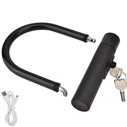 JAHH Accessori Serratura antifurto 2019 impronte digitali della bicicletta U-Lock, intelligente U serrature con staffa di montaggio for la bici della strada della bici di montagna bici elettrica pieghevole bici e mo