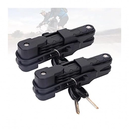 LENSHAO Accessori Serratura antifurto portatile per bici con serratura universale pieghevole in acciaio antifurto per MTB Road (nero)