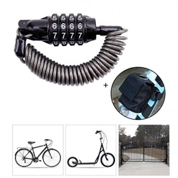 SGSG Accessori SGSG Combinazione Lucchetto Bici a 4 cifre, Lucchetto a Catena per Bicicletta da 180 cm Lucchetti per Bici ad Alta Sicurezza con Pacchetto portaoggetti, lucchetti antifurto Universali per Garage