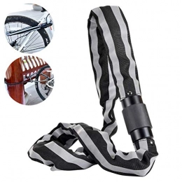 SGSG Accessori SGSG Lucchetto per Catena da Bicicletta, Striscia Riflettente Lucchetto per Bicicletta ad Alta Sicurezza Non Facile da arrugginire Lucchetto per Catena per Bici, Universale per Bambini, Adulti, b