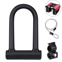 SGSG Accessori SGSG Lucchetto per Cavo per Bicicletta, Lucchetto per Bicicletta a Doppio Anello Lucchetto per Cavo con Staffa di Montaggio Lucchetto per Cavo ad Alta Sicurezza, per Biciclette Passeggini per SCO