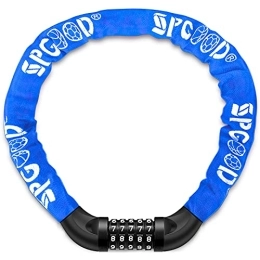 SPGOOD Accessori SPGOOD Lucchetto Bici Catena Bicicletta (14 Colori) Antifurto a Combinazione a 5 Cifre, per Bicicletta, Moto, Porta, cancello, Recinzione (Blu scuro)