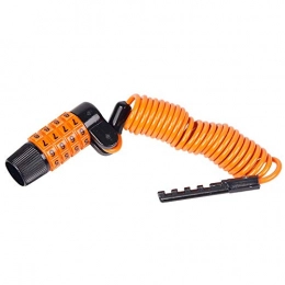 SSSSY Lucchetti per bici SSSSY Bici Lucchetto for Bicicletta Cavo Fisso Catena Blocco Password Password Universale Portatile Antifurto Lega 4 cifre Lega 1200mm Mini Bici da Combinazione Durevole Bicicletta (Color : Orange)