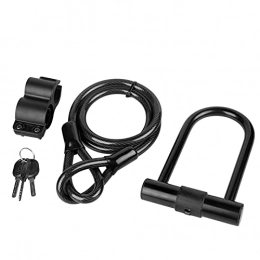 sympuk Accessori sympuk Bike U Lock PVC Impermeabile Antiruggine Bicicletta Doppia Protezione Serratura Heavy Duty Ad Alta Sicurezza con Staffa di Montaggio Robusta per Biciclette, Motocicli Ordinary