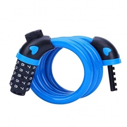 Tbagem-Yjr Accessori Tbagem-Yjr Ciclismo Cavo Serratura Serrature Bici con 5 Cifre Azzerabile Numero, Combinazione Codice di Blocco (Color : Blue)