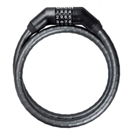 Trelock Lucchetti per bici Trelock 2232411130 - Lucchetto a combinazione numerica, unisex, per adulti, lunghezza 100 cm, diametro 15 mm, taglia unica, colore: Nero