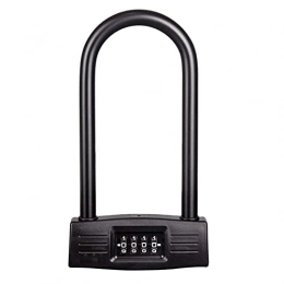 Generic Accessori U-Locks Bicycles U Lock Bici antifurto per impieghi gravosi con Cavo Flessibile in Acciaio e Robusta Staffa di Montaggio per Bici, Biciclette, motociclette, motociclette, Nero