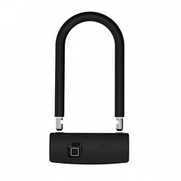 CTZL Lucchetti per bici U-Locks. Fingerprint Bicycle U-Lock Anti-Theftprint Fingerprint Lock Security Mountain Bike Bike Bike Block con Heavy Duty, U Block Mount (Color : Black, Mortise Lock Size : Other)