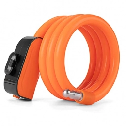 UFFD Accessori UFFD Bike Block Cable 3.6 Piedi Blocca Cavo for Bicicletta con Staffa di Montaggio 2 Tasti protetti0.55 Pollici Diametro (Color : Orange, Size : 110CMX14MM)