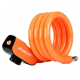 UFFD Accessori UFFD Lucchetto for Bicicletta Catena Alta Sicurezza Antifurto da Bici - Motociclista Lucchetto A Combinazione O con Una Chiave Accessori Ciclismo Scooter Moto (Color : Orange, Size : 1.2m)