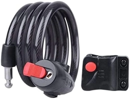 UPPVTE Accessori UPPVTE Blocco del Filo for Biciclette, bloccaggio motociclistico Blocco Combinato con Blocco Anello Portatile Blocco Mountain Bici brodo di Bici Elettrico Lucchetti (Color : Black, Size : 150cm)