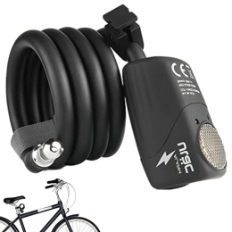 Weatail Accessori Weatail 2 PCS Antifurti per Biciclette, Serratura Elettronica per Biciclette - Cavo antifurto per lucchetti per Bici con Lucchetto per Bici con Allarme 110DB, Diametro 12 mm / 0, 47 Pollici