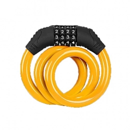 WGFGQX Accessori WGFGQX Bike Block Cable Metallo 4 cifre Code combinata Bicycle Security Block MTB. Apparecchiature per Ciclismo da Montagna Anello antifurto FQYXLX (Color : Yellow)