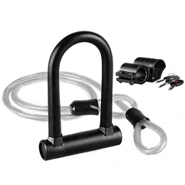 WHCL Accessori WHCL Bibella Bike U, Bike Heavy Duty BiCackle Secure Serrature con cavillo da 16mm, Cavo e Staffa 4ft, Serrature sicure per Biciclette per Strada / Montagna / Bicicletta elettrica