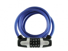 Wordlock Accessori WordLock CL-434-BL - Serratura combinata per Bicicletta, 5 Metri, 4 quadranti, 8 mm, Colore: Blu