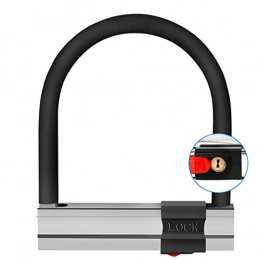 WSNBB Accessori WSNBB Serratura a Chiave, Manubrio Cromato in Lega di Manganese Cromato Serratura a U, Nero, Taglio Anti-Idraulico (Dimensioni : 6.9 * 8.4in)