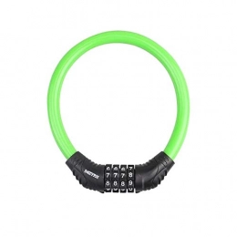 WSS Shoes Lucchetti per bici WSS Shoes Lucchetto per Bici Blocco Biciclette Multi-Funzione Code combinata Bicycle Security Lock MTB Bike Anti Furto Cavo Blocco-Nero Lucchetto per Bicicletta (Color : Green)