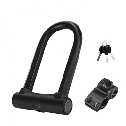 XWLAI Accessori XWLAI Bike U Lock Heavy Duty Bike Lock Lucchetto A U per Bicicletta, con Staffa di Montaggio Robusta, per Bicicletta, Moto E Altro (Color : Black)