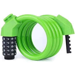 ZXJJD Accessori ZXJJD Lucchetti Bici Cavo, Lucchetto Bici A Combinazione 5 Cifre, Lucchetto Catena per Bici, Triciclo, Scooter, Bicicletta, MTB, Monopattino Elettrico Green 1.2m