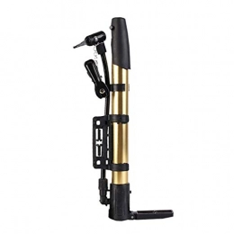 Atten Accessori Atten Pompa Portatile Biciclette, Mini Pompa di Bicicletta con Flessibile, Risparmiare energia e Facile pompaggio Lega di Alluminio di Caso for durevolezza (Color : Gold)