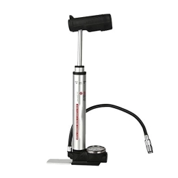  Pompe da bici Commuter Bike Pump Bicycle Floor Pump with Barometer Riding Equipment Convenient to Carry Easy to Use (Color : Silver Size : 285mm)