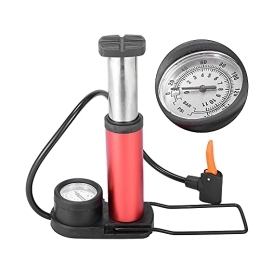 DHZZ Pompa portatile per bicicletta, 120 psi, 160 psi, kit pompa a pedale con manometro per bici da strada, mountain bike, BMX MTB (colore rosso 160 psi)