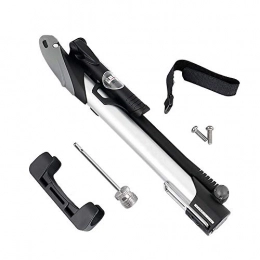 EVFIT Accessori EVFIT Pompa per Bicicletta Portatile Bicicletta in Alluminio in Lega da Terra Cingolate Gonfiatore Esterna Cavaliere d'Aria della Pompa della Bicicletta (Color : Silver, Size : 275mm)