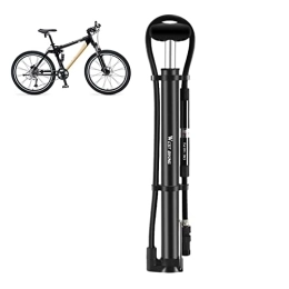 Gneric Accessori Gneric Mini Pompa per Bicicletta da 140 PSI, Pompa ad Aria Portatile per Palline con ago a, Mini Pompa ergonomica da Pavimento per Bici con manometro Integrato a Due valvole