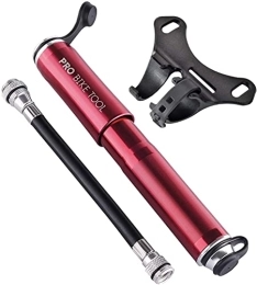 PRO BIKE TOOL Pompe da bici Mini Pompa Per Bicicletta da Pro Bike Tool. Va bene con Valvole Presta e Schrader. Alta pressione PSI-Affidabile compatta e leggera. La migliore qualita‘ e performance – Pompa per gomme per bici da strada, MTB e BMX (Rosso)