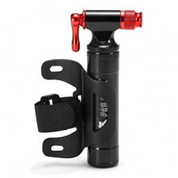 XCRUI Accessori Mini pompa per bicicletta Pompa per bicicletta Gonfiatore manuale Mini pompa per bicicletta Gonfiatore per pneumatici CO2 Ciclismo Gonfiatore di emergenza portatile Presta Schrader a doppia valvola