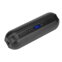 Kadimendium Accessori Pompa di gonfiaggio, pompa per bici USB ricarica intelligente con display LCD per esterni (nero)